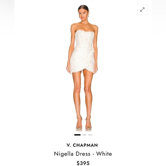 V. Chapman Nigella Dress in White (Bridal/casual/bachelorette party). - Picture 8 of 11